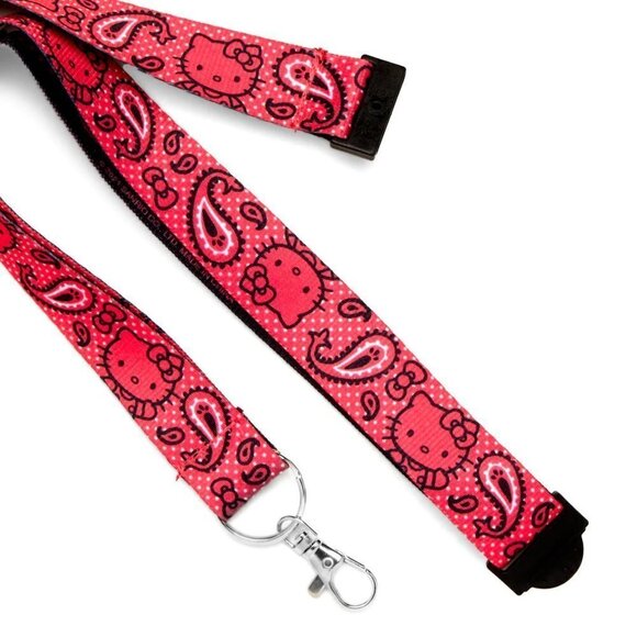 Hello Kitty Red Paisley Bow Lanyard - Picture 2 of 3